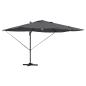 Preview: Sonnenschirm mit LED-Lichtleisten Anthrazit 351 x 250 x 253 cm