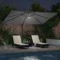 Preview: Sonnenschirm mit LED-Lichtleisten Anthrazit 351 x 250 x 253 cm