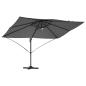 Preview: Sonnenschirm mit LED-Lichtleisten Anthrazit 351 x 250 x 253 cm
