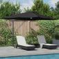 Preview: ARDEBO.de - Sonnenschirm Schwarz 351 x 250 x 253 cm Polyester und Aluminium
