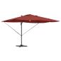 Preview: Sonnenschirm mit LED-Lichtleisten Terrakotta 351 x 250 x 253 cm