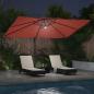 Preview: Sonnenschirm mit LED-Lichtleisten Terrakotta 351 x 250 x 253 cm