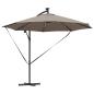 Preview: Sonnenschirm 294 x 294 x 248 cm Polyester und Aluminium Taupe