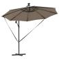 Preview: Sonnenschirm 294 x 294 x 248 cm Polyester und Aluminium Taupe