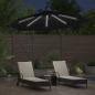 Preview: Sonnenschirm 294 x 294 x 248 cm Polyester und Aluminium Schwarz
