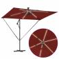Preview: Sonnenschirm mit LED-Lichtleisten Terrakotta 294 x 200 x 270 cm