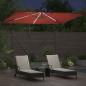 Preview: Sonnenschirm mit LED-Lichtleisten Terrakotta 294 x 200 x 270 cm