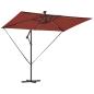 Preview: Sonnenschirm mit LED-Lichtleisten Terrakotta 294 x 200 x 270 cm