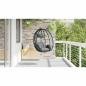 Preview: Hängendes Ei-Stuhl Poly-Rattan 91,5 x 54,5 x 107 cm Anthrazit