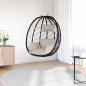 Preview: Hängendes Ei-Stuhl Poly-Rattan 91,5 x 54,5 x 107 cm Taupe