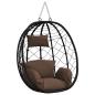 Preview: Hängendes Ei-Stuhl Poly-Rattan 91,5 x 54,5 x 107 cm Kaffeebraun