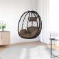 Preview: Hängendes Ei-Stuhl Poly-Rattan 91,5 x 54,5 x 107 cm Kaffeebraun