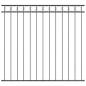 Preview: Zaunelement ASSEN 163 x 120 cm Stahl Grau