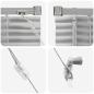 Preview: Venezianische Jalousien Silber 175 x 80 cm Aluminium