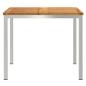 Preview: Esstisch 90x90x75 cm Massives Akazienholz und Edelstahl