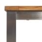 Preview: Esstisch 90x90x75 cm Massives Akazienholz und Edelstahl