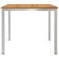 Preview: Esstisch 90x90x75 cm Massives Akazienholz und Edelstahl