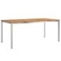 Preview: Esstisch 180x90x75 cm Massives Akazienholz und Edelstahl