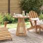 Preview: ARDEBO.de - Beistelltisch Braun 70 x 70 x 75 cm Massivholz Teak