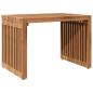 Preview: Garten-Beistelltisch Braun 50 x 32,5 x 35 cm Massivholz Teak