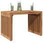 Preview: Garten-Beistelltisch Braun 50 x 32,5 x 35 cm Massivholz Teak