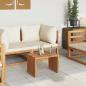Preview: Garten-Beistelltisch Braun 50 x 32,5 x 35 cm Massivholz Teak
