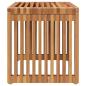 Preview: Garten-Beistelltisch Braun 50 x 32,5 x 35 cm Massivholz Teak