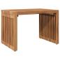 Preview: Garten-Beistelltisch Braun 50 x 32,5 x 35 cm Massivholz Teak