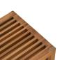 Preview: Garten-Beistelltisch Braun 50 x 32,5 x 35 cm Massivholz Teak