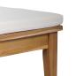 Preview: Gartenbank und Tischset 2 Stk. Creme und Braun Massivholz Teak