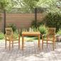 Preview: Esszimmerstuhl 2 Stk. Massivholz Teak Braun 62 x 55 x 94 cm