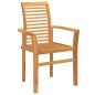 Preview: Esszimmerstuhl 2 Stk. Massivholz Teak Braun 62 x 55 x 94 cm