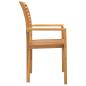 Preview: Esszimmerstuhl 4 Stk. Massivholz Teak Braun 62 x 55 x 94 cm