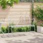 Preview: ARDEBO.de - Gartenbank 2 -Seater 104 x 54 x 93 cm Stahl Antik Weiß