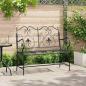 Preview: ARDEBO.de - Gartenbank 2 -Seater 104 x 54 x 93 cm Stahl Schwarz