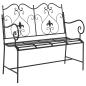 Preview: Gartenbank 2 -Seater 104 x 54 x 93 cm Stahl Schwarz
