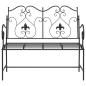 Preview: Gartenbank 2 -Seater 104 x 54 x 93 cm Stahl Schwarz