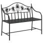 Preview: Gartenbank Schwarz 104 x 52,5 x 89 cm Stahl