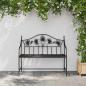 Preview: Gartenbank Schwarz 104 x 52,5 x 89 cm Stahl