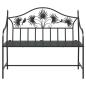Preview: Gartenbank Schwarz 104 x 52,5 x 89 cm Stahl