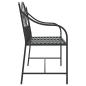 Preview: Gartenbank Schwarz 104 x 52,5 x 89 cm Stahl