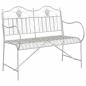 Preview: Gartenbank 2 -Seater 103,5 x 59 x 89 cm Stahl Antik Weiß