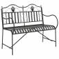 Preview: Gartenbank 2 -Seater 103,5 x 59 x 89 cm Stahl Schwarz