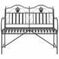 Preview: Gartenbank 2 -Seater 103,5 x 59 x 89 cm Stahl Schwarz