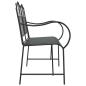 Preview: Gartenbank 2 -Seater 103,5 x 59 x 89 cm Stahl Schwarz