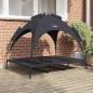 Preview: ARDEBO.de - Hundebett Schwarz 122 x 93 x 106,5 cm Stahl