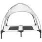 Preview: Hundebett Silber Grau 92 x 77 x 82,5 cm Stahl