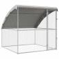 Preview: Hundekäfig mit Speicher Silber 2 x 2 x 2 m Verzinkter Stahl
