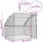 Preview: Hundekäfig mit Speicher Silber 2 x 2 x 2 m Verzinkter Stahl