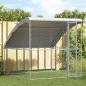 Preview: Hundekäfig mit Speicher Silber 2 x 2 x 2 m Verzinkter Stahl